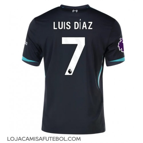 Camisa de Futebol Liverpool Luis Diaz #7 Equipamento Secundário 2024-25 Manga Curta